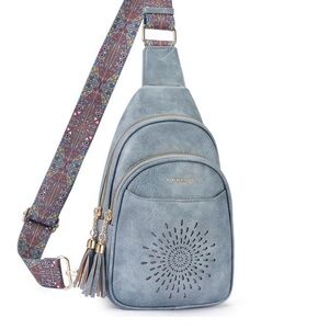 Sling Bag Cell Phone Purse Vegan Leather Crossbody Bags